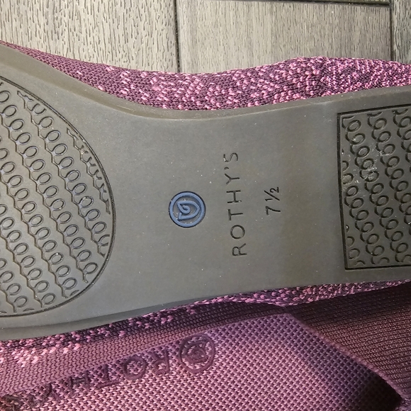 Rothy's Retired Women's Fig Python Round Toe Slip On Ballet Flats. Sz 7.5 - Picture 9 of 9